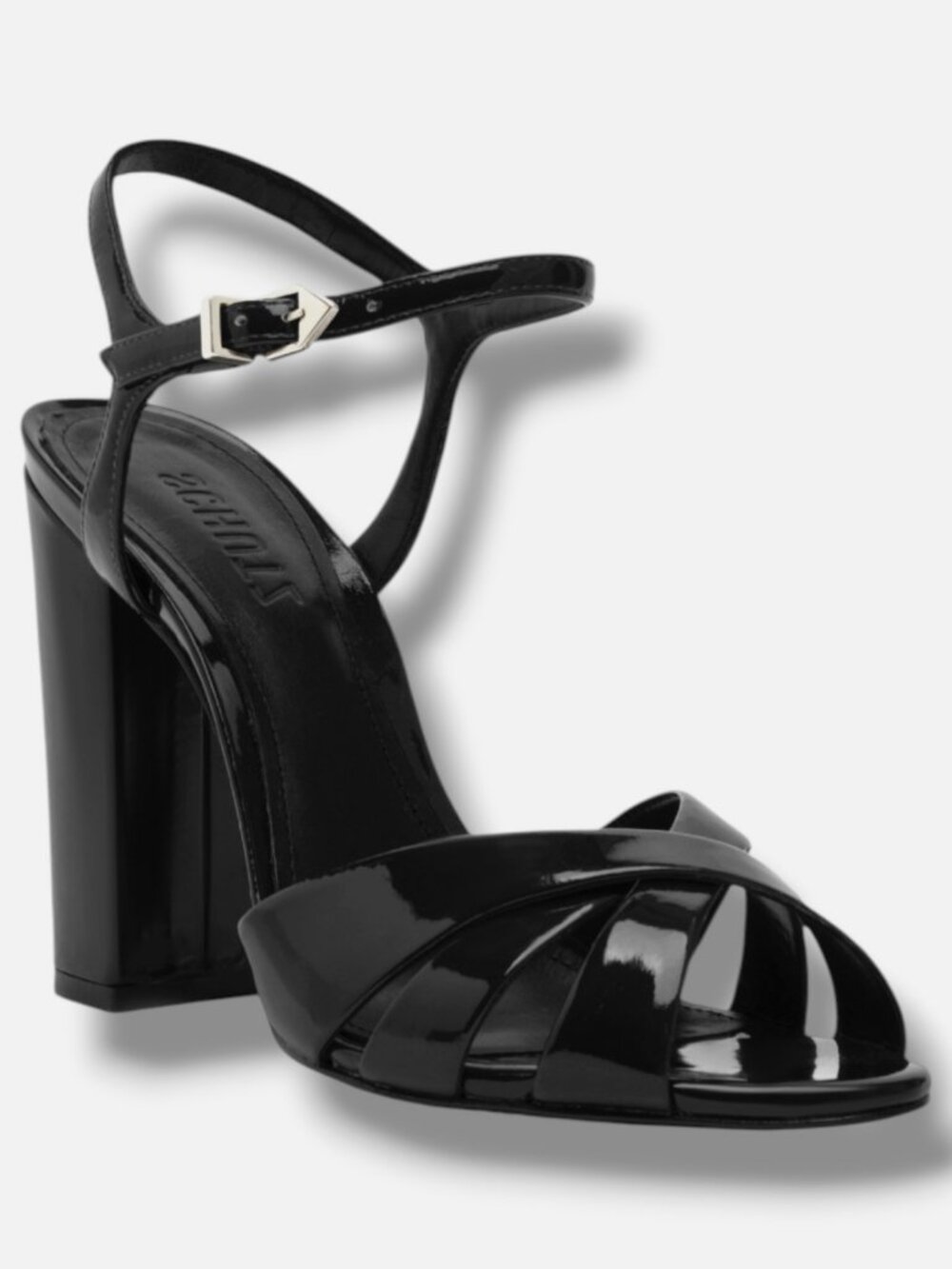 SCHUTZ Women's Black Keefa Block-Heel Sandals Shoes Size 8.5B